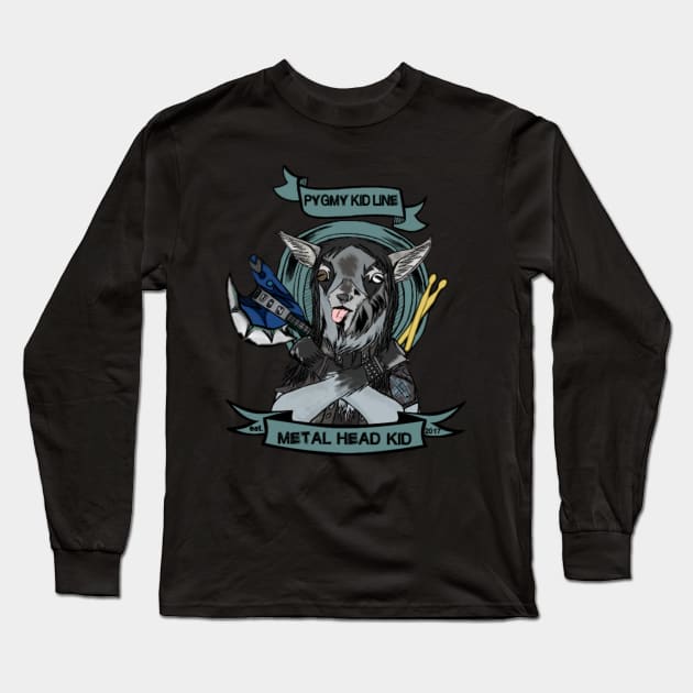 Metal Head Kid Long Sleeve T-Shirt by zenmode